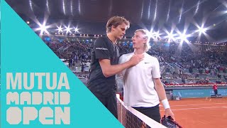 Highlights  ZverevShapovalov Partidazo de semifinales del Mutua Madrid Open 2018 [upl. by Ennaer767]