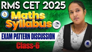 RMS CET 2025 Maths Syllabus💪 Maths Syllabus and Exam Pattern Discussion for class 6th Sainik School [upl. by Ojybbob]