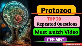 PROTOZOA  TOP Questions  CEE  Class 1112 Biology  MCQs PARAMECIUMPLASMODIUM [upl. by Uamak]