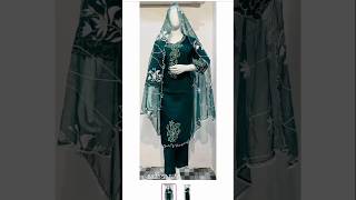 DESIGNER SUIT SET WITH ORGANZA DUPATTA BEAUTIFUL THREAD WORKmeeshoyt videosviralshortsfashion [upl. by Rephotsirhc]