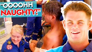 Most HILARIOUS Reactions to the Green Whistle Analgesic Gas on Bondi Rescue [upl. by Annwahsal322]