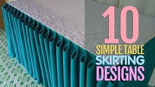 10 Simple Table Skirting Styles for Beginners  Basic Table Skirting [upl. by Dagnah]