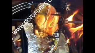 Rotisserie Half Jerk Chicken Used Weber Kettle Rotisserie [upl. by Koetke598]