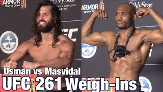 UFC 261 Official WeighIns Kamaru Usman vs Jorge Masvidal [upl. by Ereveniug]