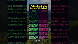 Das darf die Polizei bei einer Kontrolle [upl. by Aneerahs]