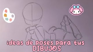 TUTORIAL poses para tus dibujos 💕 [upl. by Anetsirk386]