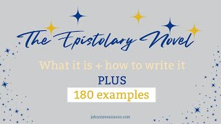 The Epistolary Novel What It Is  How To Write It — PLUS 180 Examples novels fictionwriting [upl. by Irab]