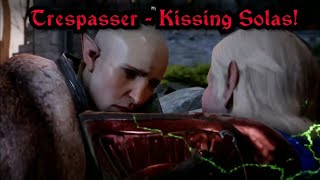 Dragon Age Inquisition Trespasser  Kissing Solas Ending [upl. by Neehcas]