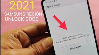 How To Unlock Region Lock Samsung Phones 2021  Samsung Region Unlock Code [upl. by Olotrab]