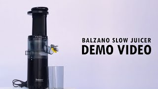 Balzano Slow Juicer In Detail Product Demo Video [upl. by Natsuj]