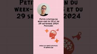 Poissons ♓️ Message Weekend du 28 et du 29 septembre 2024 Horoscope Guidance [upl. by Nicholson701]