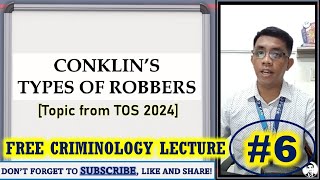 Conklins Types of Robbers TOS Topic  Criminology Lecture 6 [upl. by Angus]