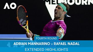 Adrian Mannarino v Rafael Nadal Extended Highlights 4R  Australian Open 2022 [upl. by Ahsuatan]