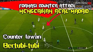 Inilah Formasi Counter Attack Paling Menakutkan Real Madrid PES 2021 [upl. by Aneerak]