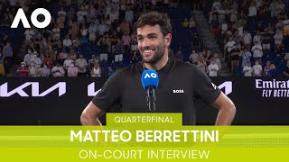 Matteo Berrettini OnCourt Interview QF  Australian Open 2022 [upl. by Ivens]