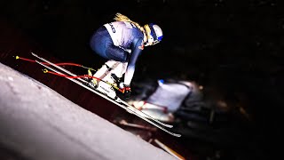 Skiing The World’s Hardest Ski Run In The Dark  Lindsey Vonn [upl. by Auroora]