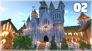 Minecraft How to Build a Medieval Castle  Huge Medieval Castle Tutorial  Part 2 [upl. by Godber]