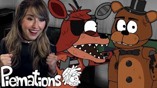 NEW FNAF FAN REACTS TO ALL 5 AM AT FREDDYS BY PIEMATIONS [upl. by Hsirehc82]