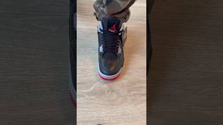 Best way to Loose Lace Jordan 4 “Bred Reimagined”Lacing Tutorial nike sneaker tutorial [upl. by Suixela]