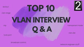 TOP 10 VLAN INTERVIEW QUESTIONS AND ANSWERS PART 2 [upl. by Alekin]