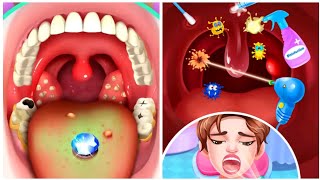 ASMR Mouth Infection Treatment Game [upl. by Eenobe]