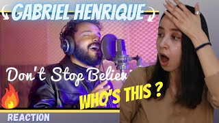 Gabriel Henrique  Dont Stop Believin Cover REACTION [upl. by Nwahsud]