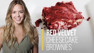 Red Velvet Cheesecake Brownies  Cayla Jordan TV [upl. by Namsaj]