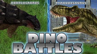 DINO BATTLES  Ankylosaurus vs Tyrannosaurus [upl. by Seltzer]