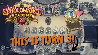 INSANE TOKEN DRUID THIS IS TURN 3 Scholomance Academy [upl. by Narbig]