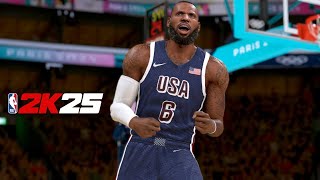 NBA 2K25 USA vs SERBIA FULL GAME HIGHLIGHTS  2024 Paris Basketball Olympic Games Highlights [upl. by Oinimreh542]