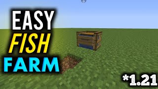 EASY 121 AUTOMATIC FISH FARM TUTORIAL in Minecraft Bedrock [upl. by Steen]