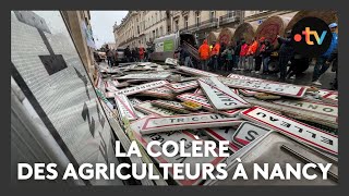 Les agriculteurs en colère  la mobilisation à Nancy [upl. by Bigford]