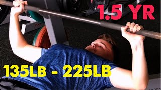 Bench Press Transformation 50KG100KG  Cián O’Neill [upl. by Kcirdahs368]