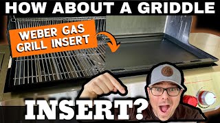 New Weber Griddle Insert  Turn Your Weber Genesis Gas Grill Into a GRIDDLE [upl. by Sarson]