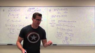 Intermediate Algebra Lecture 66 Solving Equations by Factoring [upl. by Hepzi]