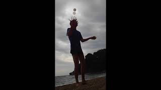 Juggling on the beach  Mogren 2  Montenegro [upl. by Shepherd126]