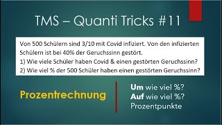 TMS  Quantitative amp Formale Probleme  Tricks 11  Prozentrechnung [upl. by Jacoba]