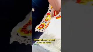 Esse casaquinho está a cor do verão Combina com vários looks crochê modafeminina [upl. by Mages]