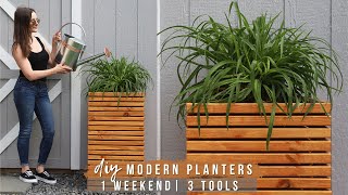 EASY DIY PLANTERS IN 1 WEEKEND amp WITH 3 POWER TOOLS [upl. by Forland]