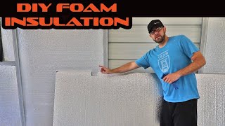 Metal Storage Building 2 Inch Foam Board Insulation Install DIY [upl. by Onia]