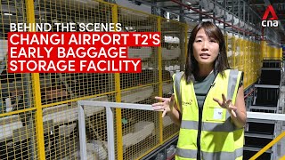 Changi Airport T2s early baggage storage facility Behind the scenes [upl. by Link415]