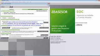 Presentación telemática completa con Certificación de Aprobación y huella digital  a3ASESOR  soc [upl. by Madora]