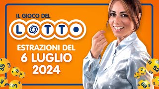 Estrazione in diretta del Gioco del Lotto e del Simbolotto di sabato 6 Luglio 2024 [upl. by Siberson]