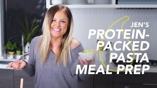 Jen Hewards Creamy Protein Pasta Salad Meal Prep Recipe [upl. by Harmonia458]