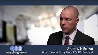 Andrew Brown Group Head of Compliance amp MLRO Earthport [upl. by Linnet]