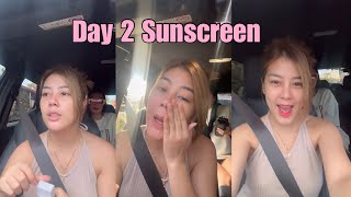 Day 2 Test for my sunscreen  MaricarEsclamado [upl. by Nihs]