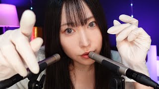 【ASMR】脳がゾクゾクする耳元で囁くオノマトペとハンドサウンド【マウスサウンド】 [upl. by Ronnholm]