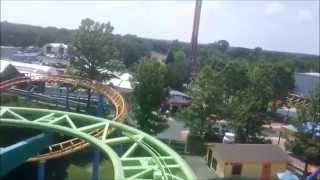 Carowinds Ricochet on Ride Front Row POV  July 13 2014 [upl. by Nwahsit171]