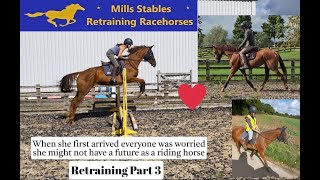 Retraining a quirky Racehorse into a riding horse  Hot Chique   PART THREE [upl. by Semela]