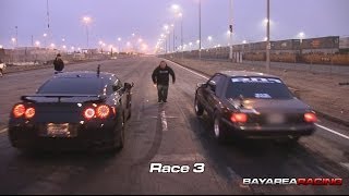 Nitrous LSx Mustang vs Bolt on Nissan GTR [upl. by Traggat]